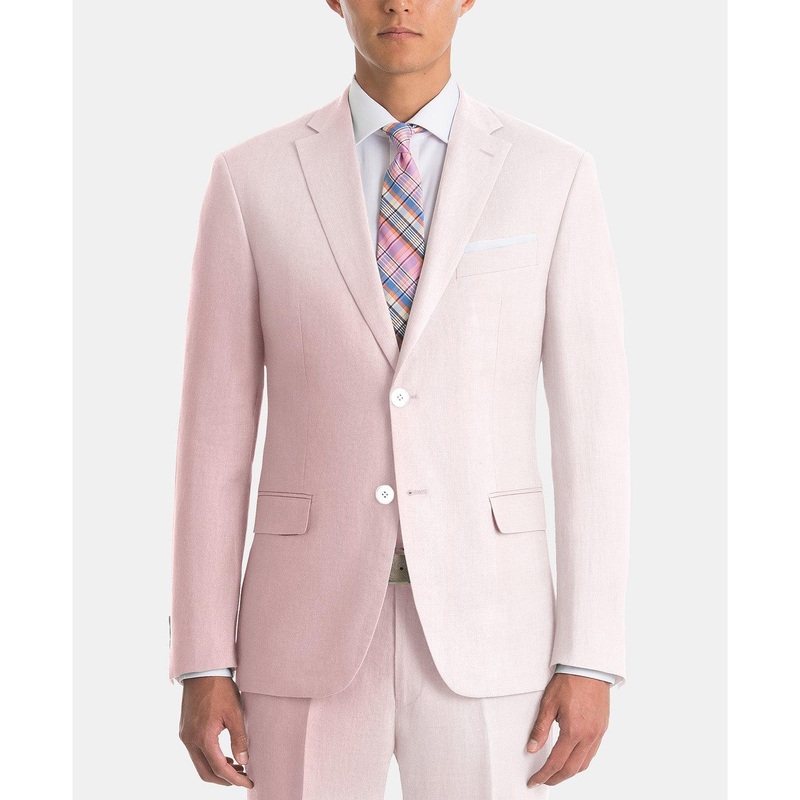 Lauren Ralph Lauren Mens Classic Fit Pink Linen Sport Coat 46L