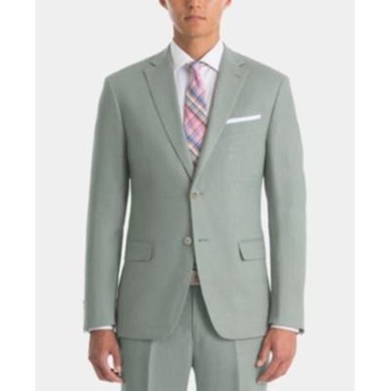 Lauren Ralph Lauren Mens Sage Green Linen Suit Coat 50R