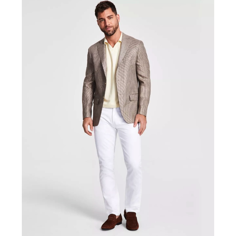 Lauren Ralph Lauren Mens UltraFlex Linen Sport Coat Taupe brown 44L
