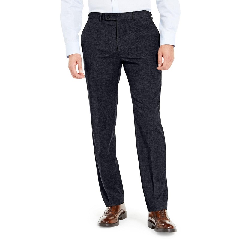 Lauren Ralph Lauren Mens Wool Blend Dress Pants Navy 40 x 30