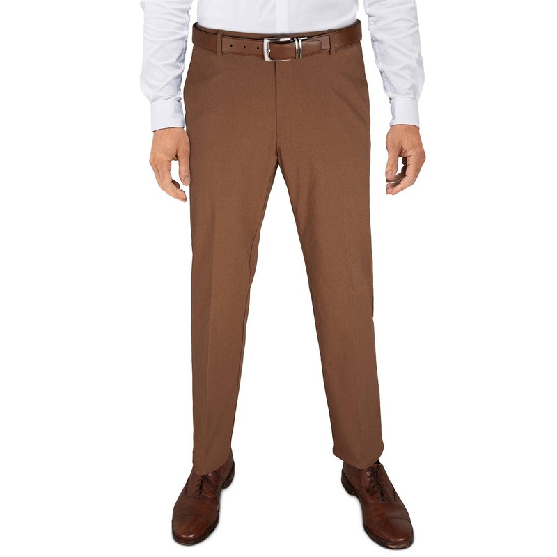 TOMMY HILFIGER Mens Modern Fit Stretch Comfort Pants Brown 38 x 32