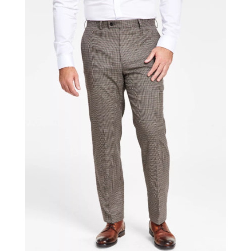Lauren Ralph Lauren Men's Classic-Fit Check Dress Pants Tan brown 32 x 30