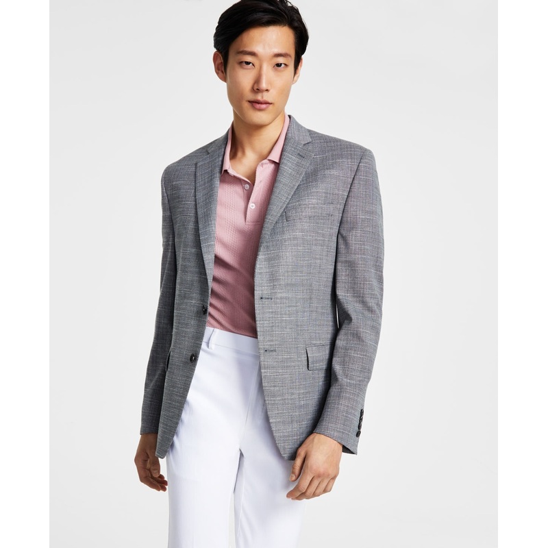 Lauren Ralph Lauren Men's Classic-Fit Grey Plaid Sport Coat - 38R