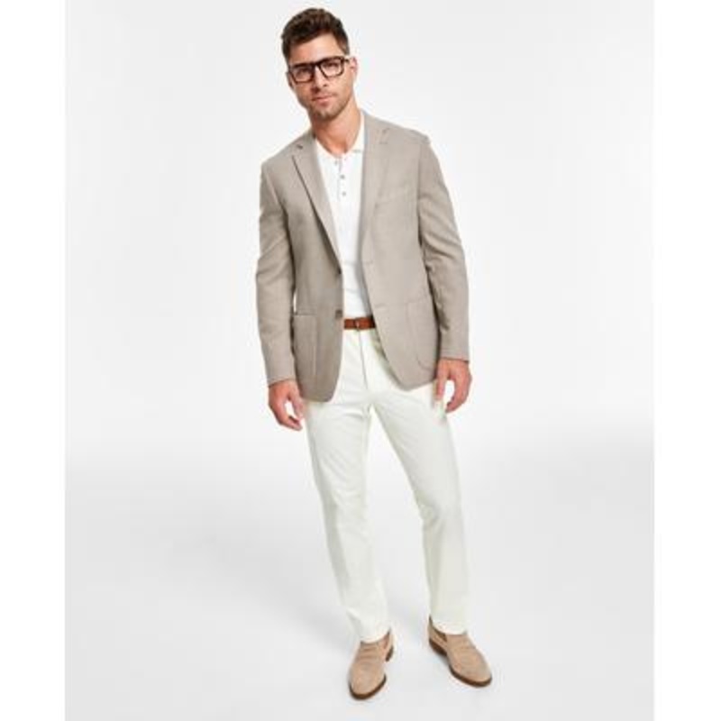 Lauren Ralph Lauren Men's Classic-Fit Herringbone Sport Coat Oatmeal 42L
