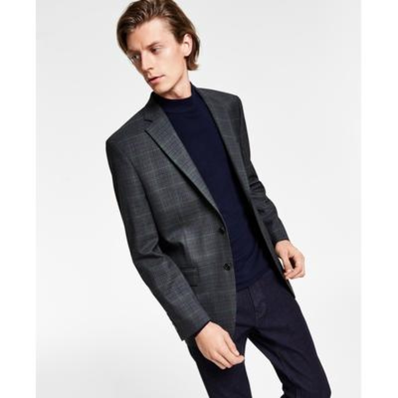 Lauren Ralph Lauren Mens Classic Fit Plaid Sport Coat Blue Olive 38R