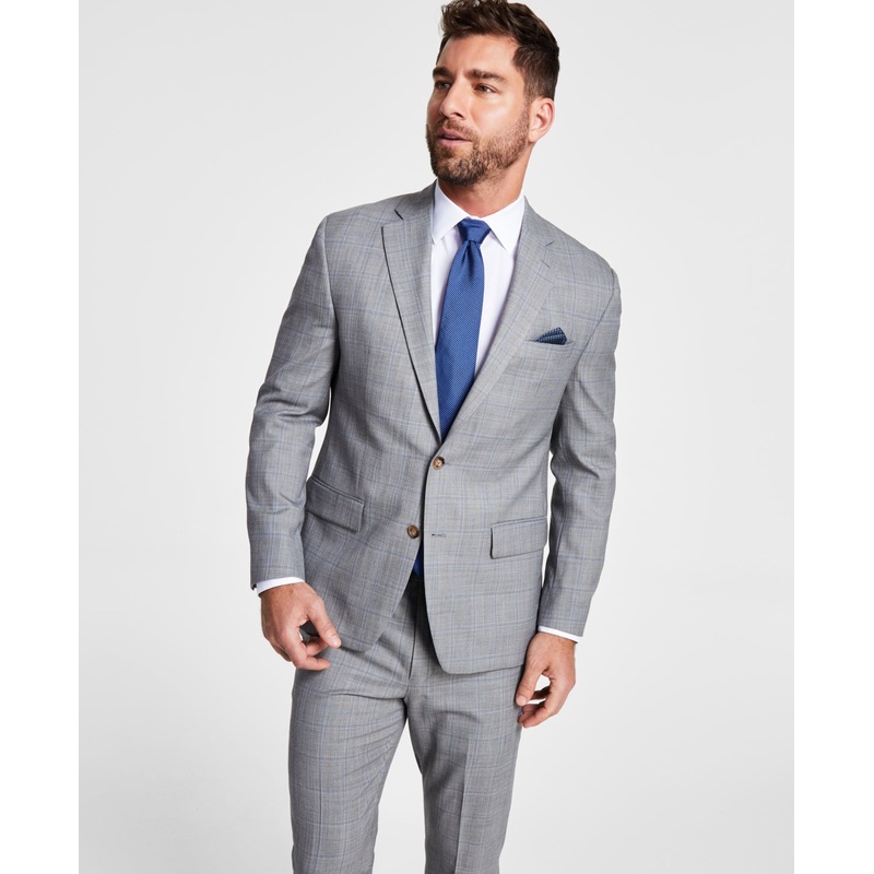 Lauren Ralph Lauren Mens Classic Fit UltraFlex Stretch Suit Jacket Grey Blue 38S