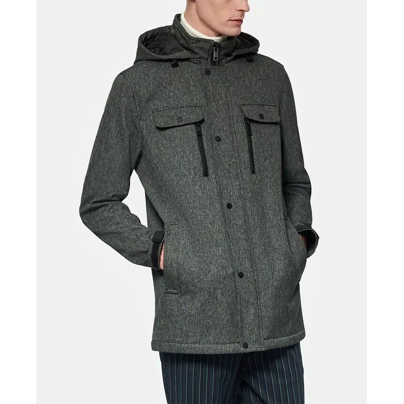 Marc New York Men's Doyle Hooded Jacket Large Gray