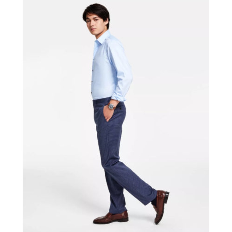 Men's Check Print Dress Pants 33x32 Classic Fit