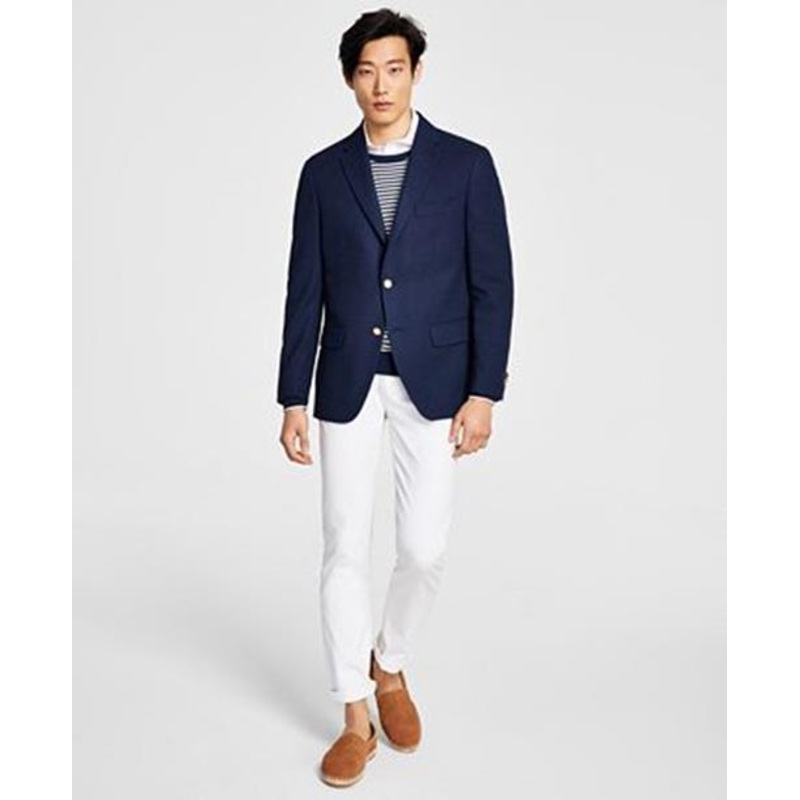 Tommy Hilfiger Mens Modern Fit Navy Sport Coat 38S