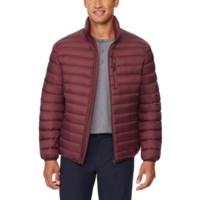 32 Degrees Men's Down Jacket Small Shiraz Red Packable
