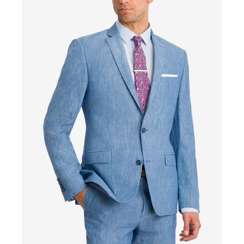 Bar III Men's Blue Slim Fit Blazer Jacket 38S