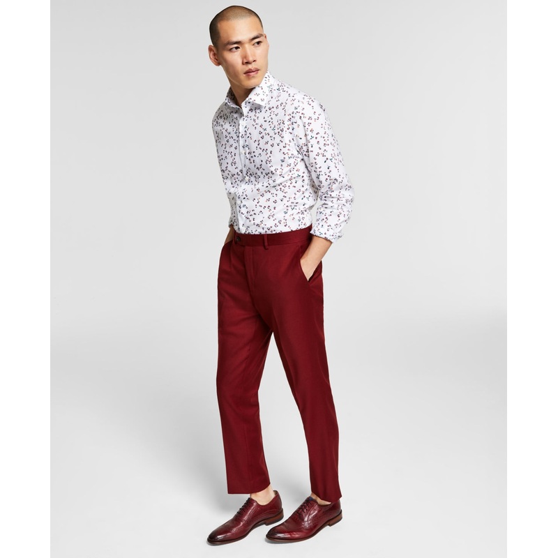 Bar III Men's Slim-Fit Red Suit Pants 29 x 30