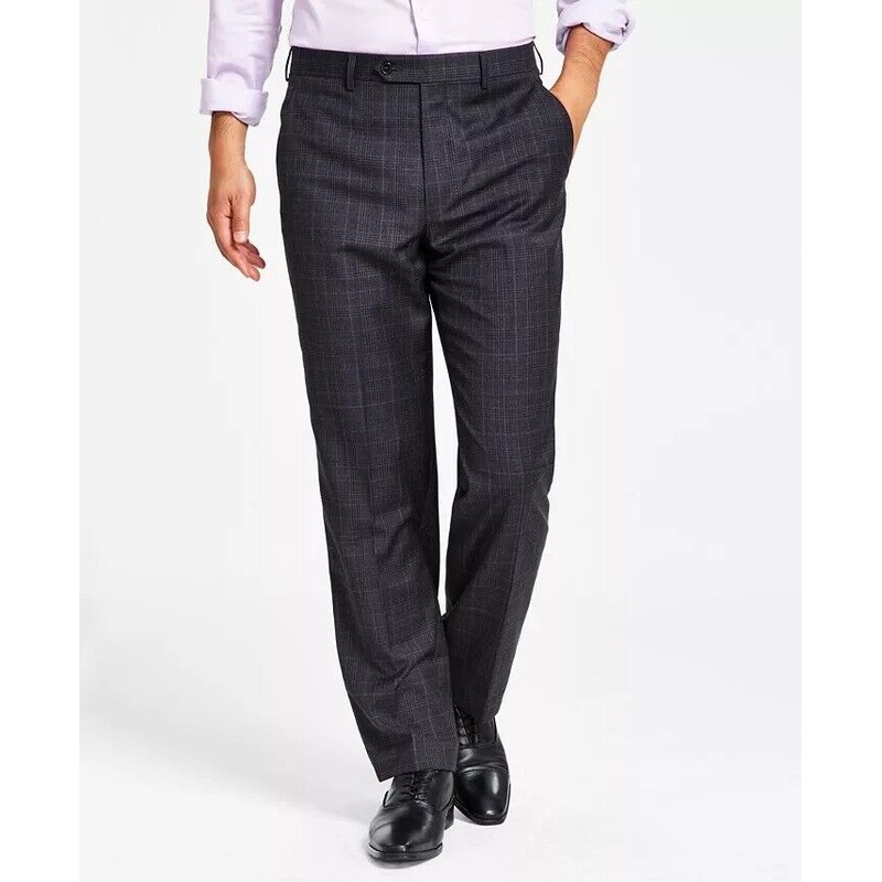 Edgewood Mens Plaid Wool Suit Pants 36x32
