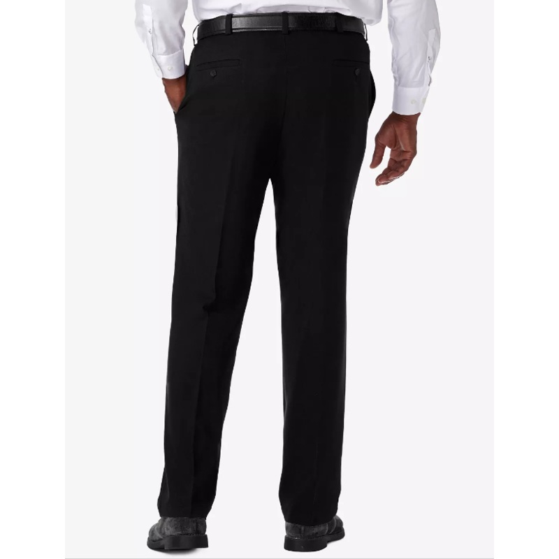 Haggar Men's Cool 18 Pro Classic-Fit Dress Pants Black 54x34