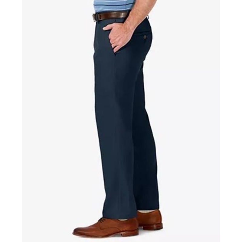 Haggar Men's Cool 18 Pro Straight Fit Pant Navy 34x34