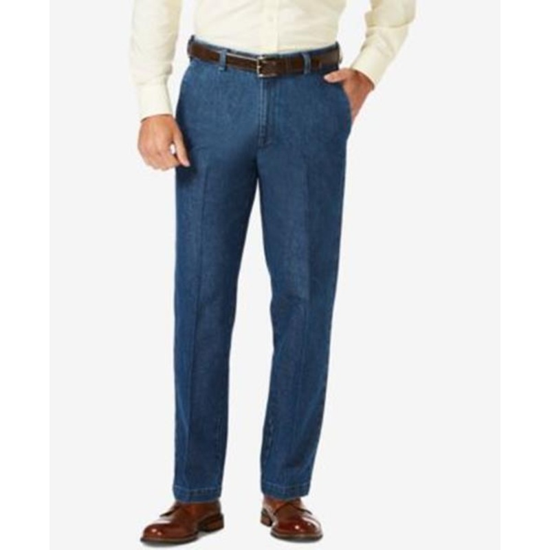 Haggar Men's Stretch Denim Flat Front Trouser 34x30