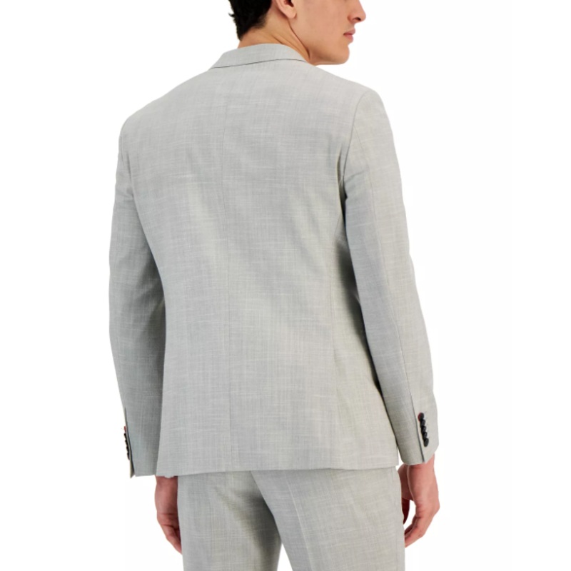 Hugo Boss Men's Superflex Slim Fit Suit Jacket Light Grey 38R