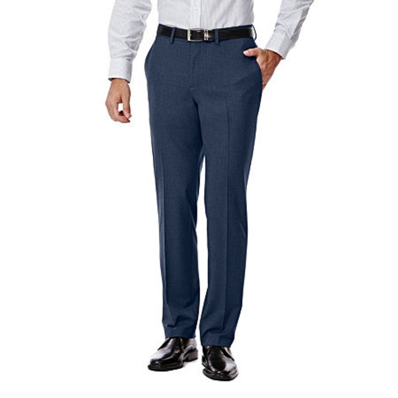 J.M Haggar Mens 4 Way Stretch Slim Fit Suit Pant Blue 30 x 32