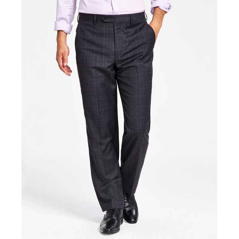 Lauren Ralph Lauren Edgewood Mens Charcoal Plaid Wool Suit Pants 42 x 30