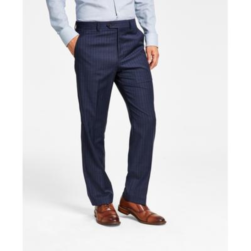 Lauren Ralph Lauren Mens Classic Fit UltraFlex Suit Pants Blue Pinstripe 36 x 34