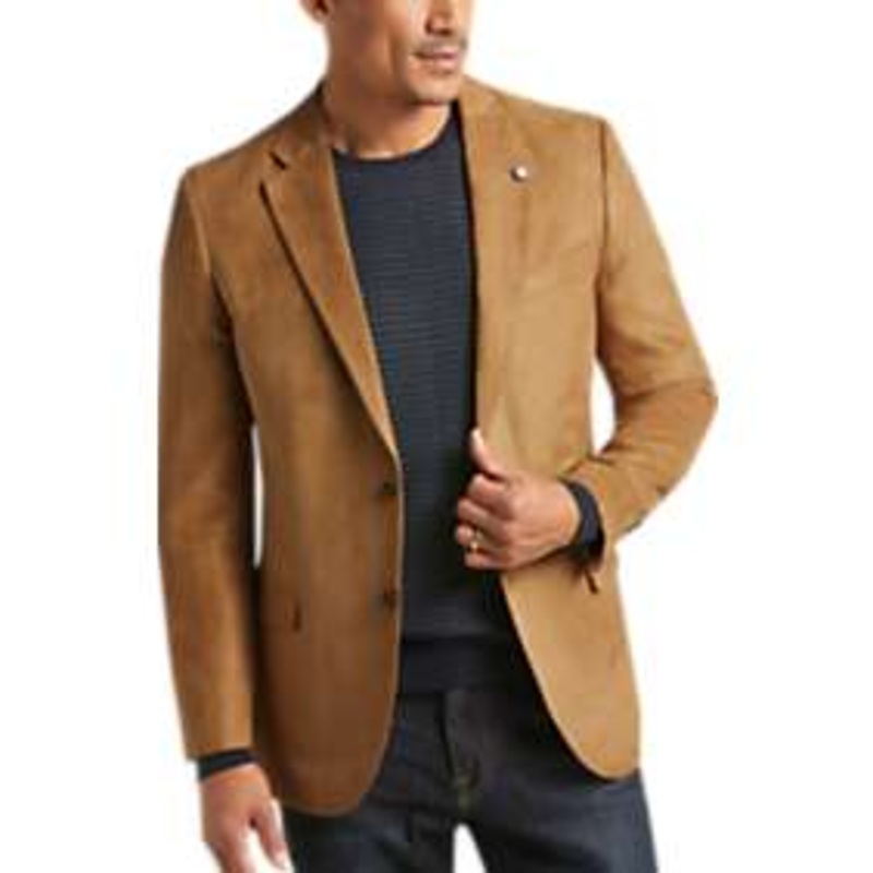 Nautica Camel Chamois Faux Suede Sport Coat, Men's 36R