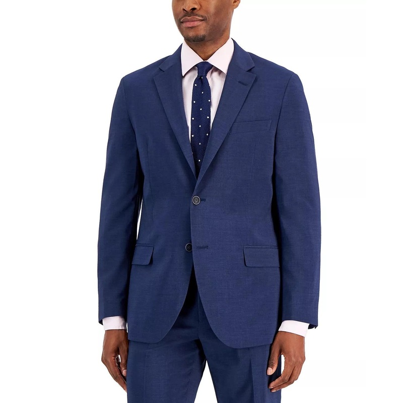 Nautica Mens Modern Fit Stretch Suit Jacket Blue 44L