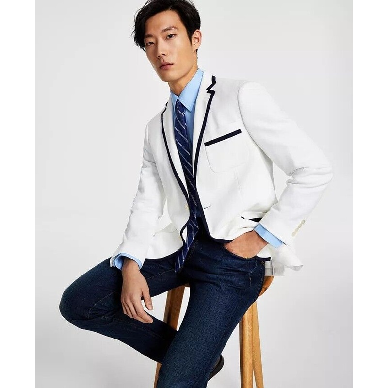 Ralph Lauren White Ultra-Flex Classic-Fit Blazer 38R