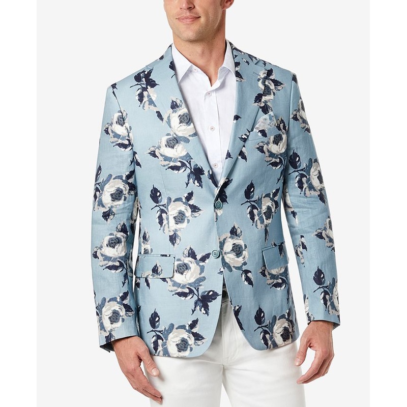 Tallia Men's Slim-Fit Blue Floral Blazer 40S