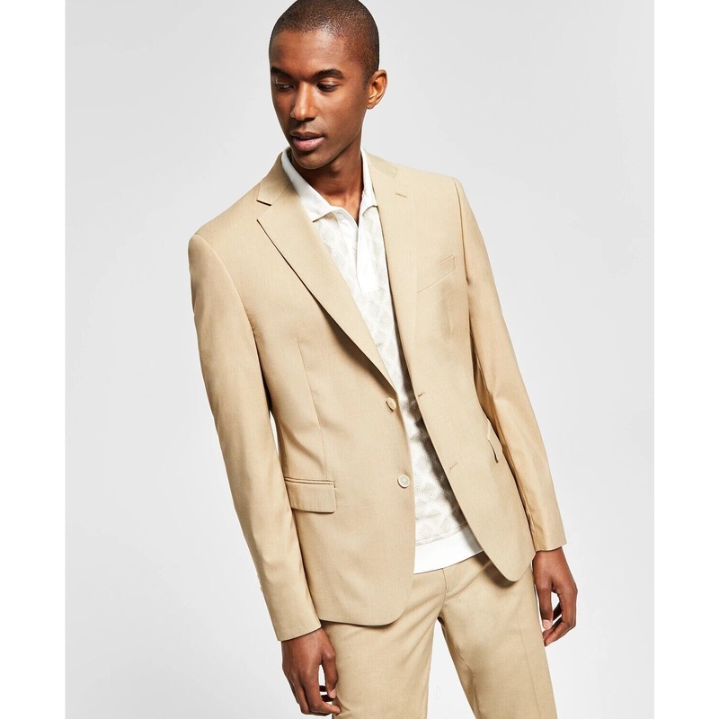Alfani Men's Slim-Fit Caramel Suit Jacket 38R
