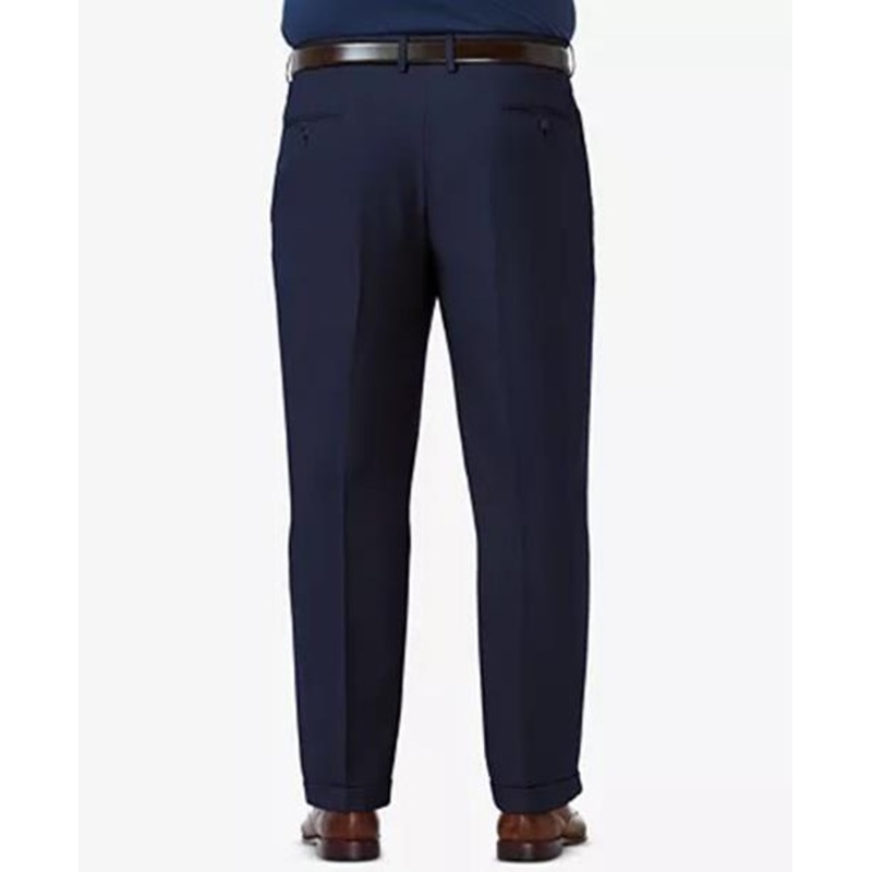 Haggar Mens Big and Tall Comfort Stretch Dress Pants Blue 50 x 32