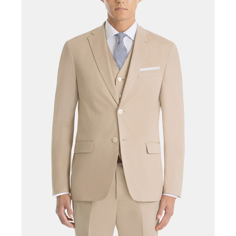 Lauren Ralph Lauren Mens Stretch Suit Jacket Beige 48R