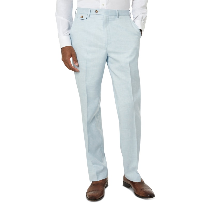 Tayion Collection Men's Classic-Fit Light Blue Suit Pants 44 x 32