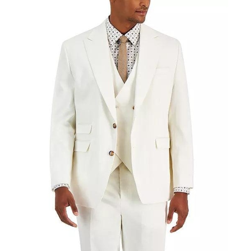 Tayion Men's Classic-Fit White Linen Suit Jacket 40S