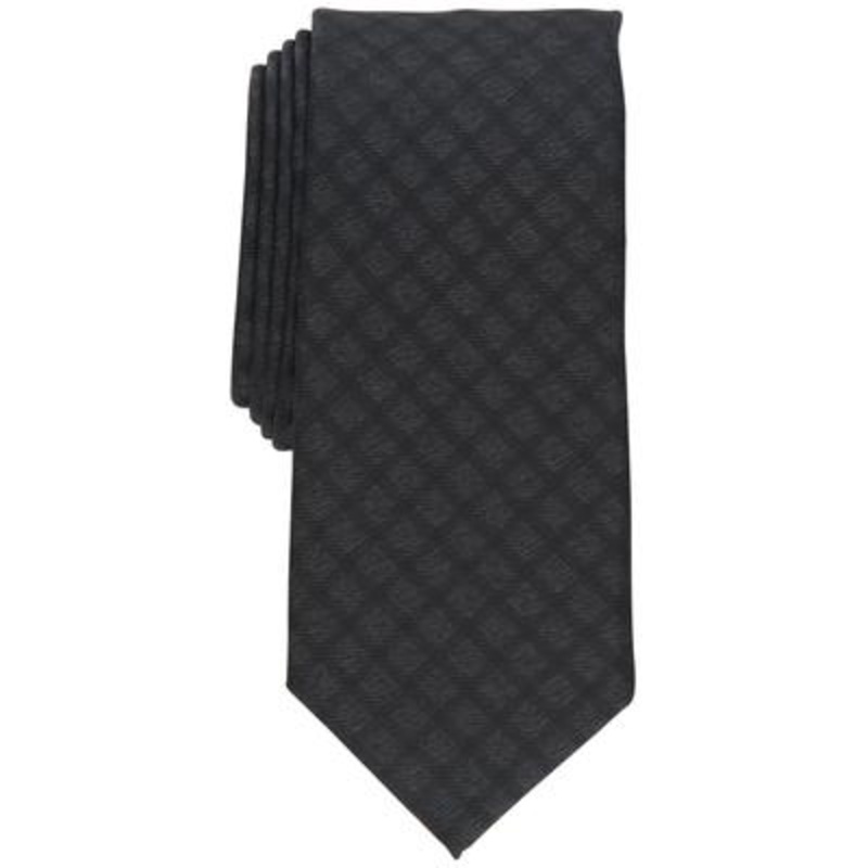 Alfani Men's Gahln Check Necktie Black