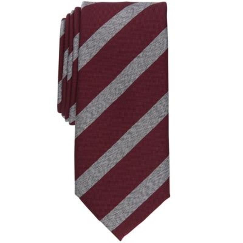 Alfani Men's Rivers Stripe Necktie Red