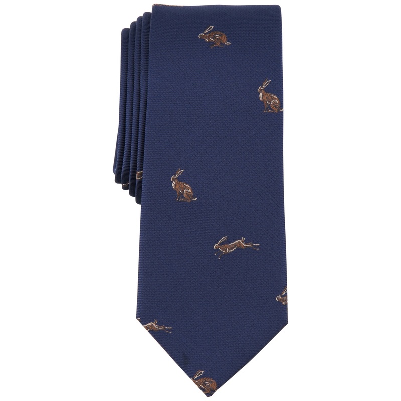 Bar III Men's Lunar Rabbit Tie Navy Blue