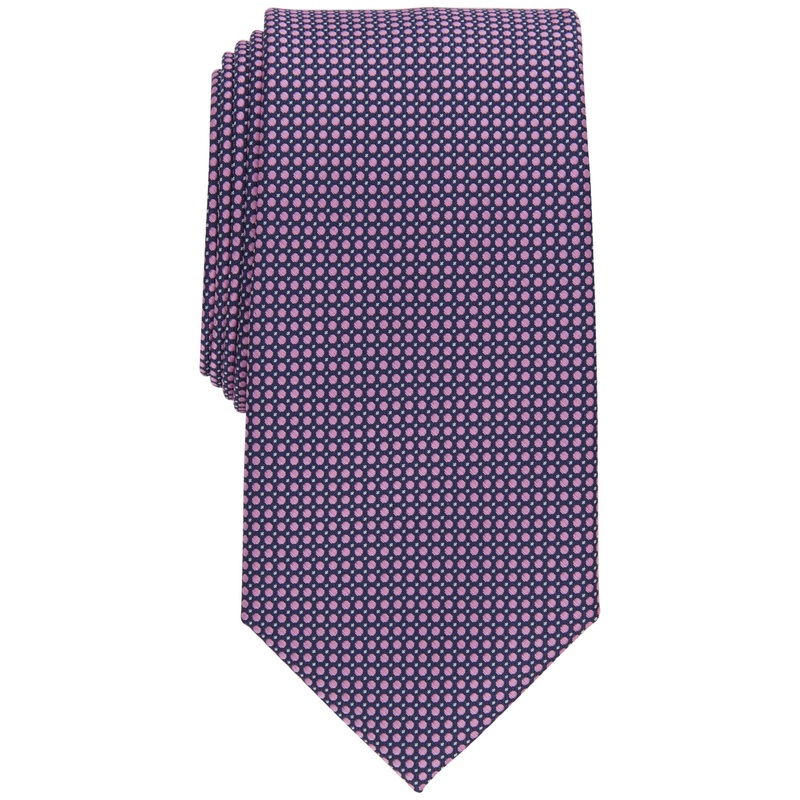 Club Room Men's Classic Dot Tie Pink Navy Blue  Necktie