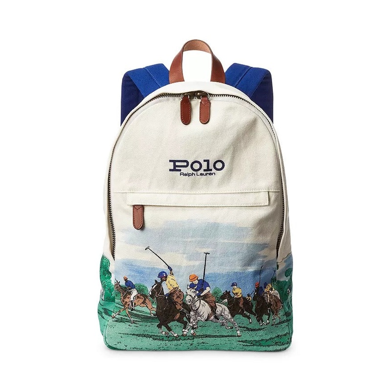 Polo Ralph Lauren Equestrian Printed Canvas Backpack