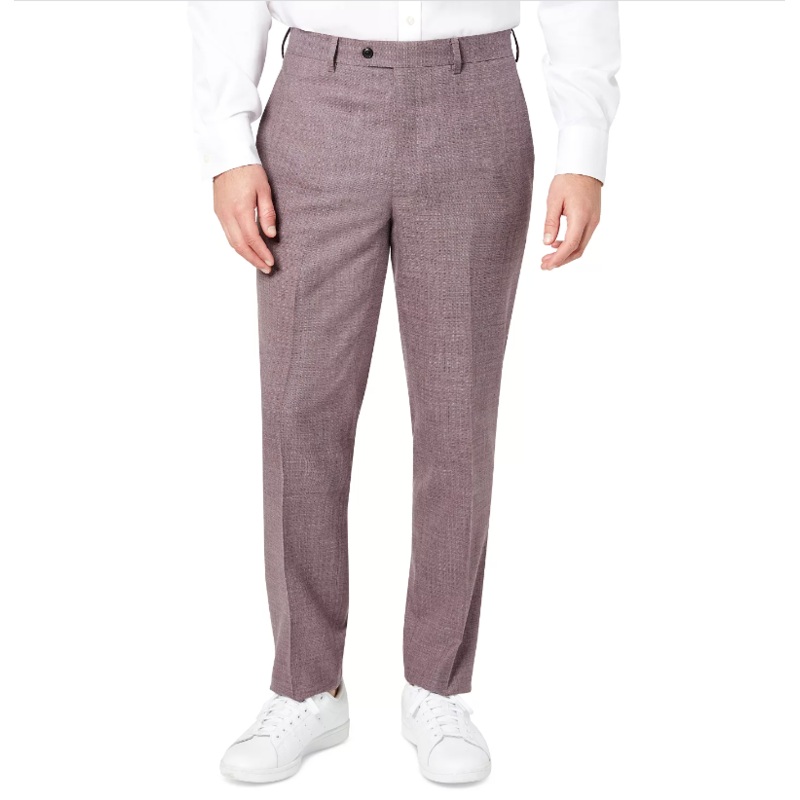 Tallia Mens Slim Fit Berry Wool Suit Pants 34 x 34