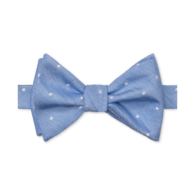 Tommy Hilfiger Men's Presley Dot Bow Tie Blue Necktie