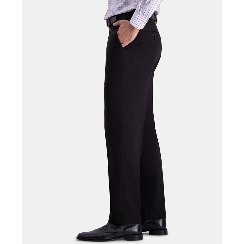 Haggar Men's Premium Comfort Straight-Fit Dress Pants 32 x 29 Black
