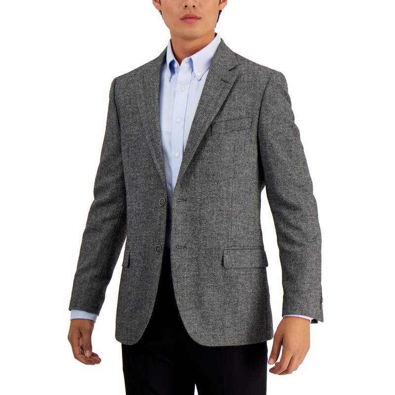 Nautica Men's Modern fit Grey Tweed Sport Coat 40L