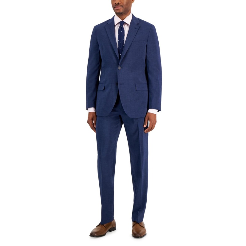 Nautica Men's Modern-Fit Stretch Suit 38S Blue 30 x 32 Pant
