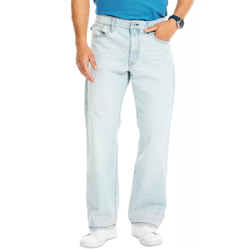 Nautica Original Relaxed fit Denim 5 Pocket Jeans 36 x 30 Ocean Shallows Blue