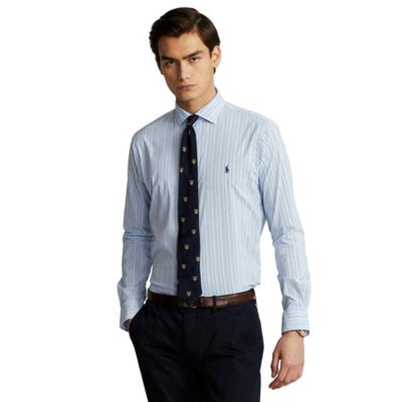 Polo Ralph Lauren Men's Striped Performance Shirt  Light Blue Multi  Assorted Small