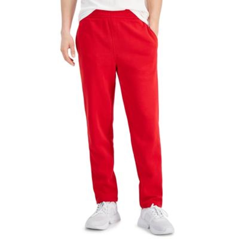 Id Ideology Men's Solid Fleece Pants Licorice Red Small