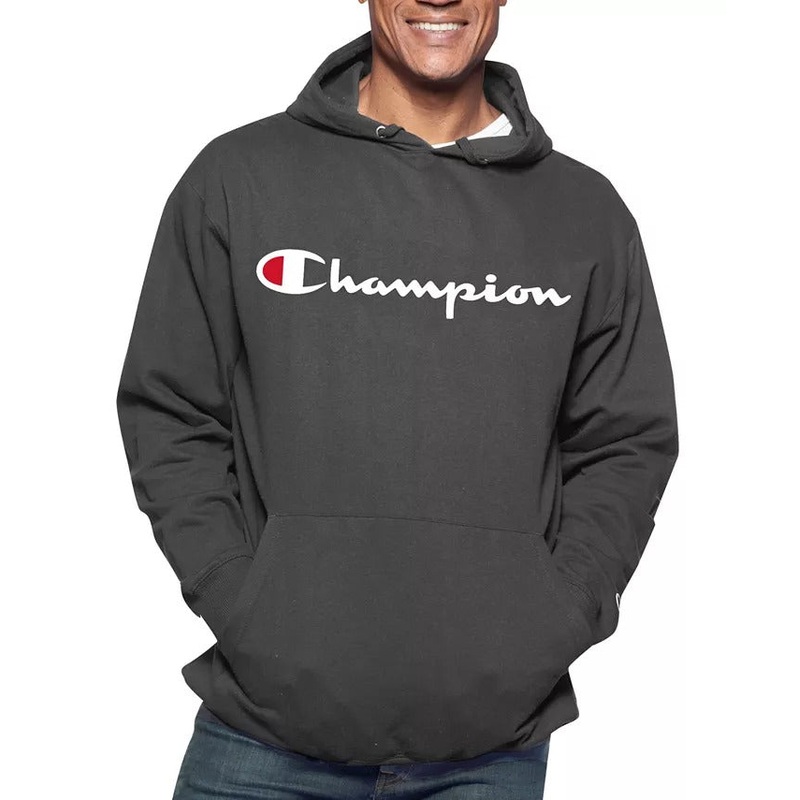 Men's Champion Big & Tall Fleece Hoodie Sweatshirt 3XT 3XLT Dark Gray