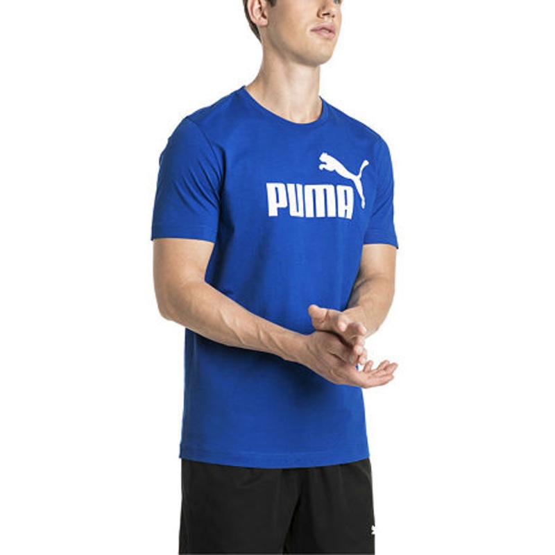 Puma Essentials Logo Tee (Royal) Men's T Shirt  Puma Navy Xxl