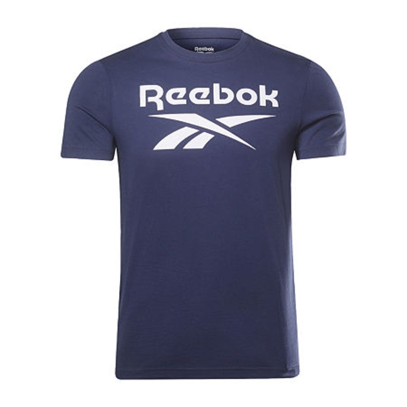 Reebok Men's Classics Big Logo Tee Navy Medium