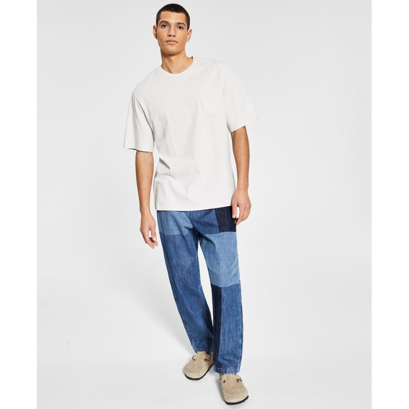 Sun + Stone Mens Oversized Pocket T shirt White XL